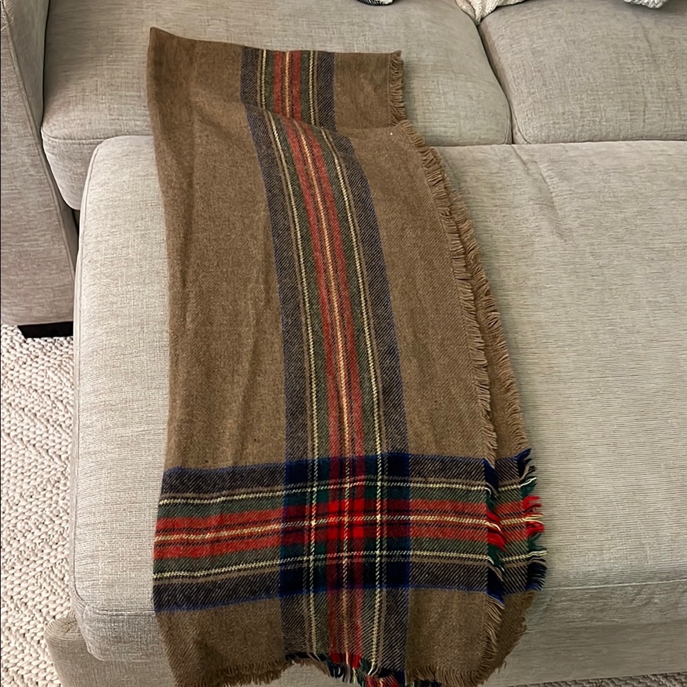 Merona Brown and Red Striped Scarf